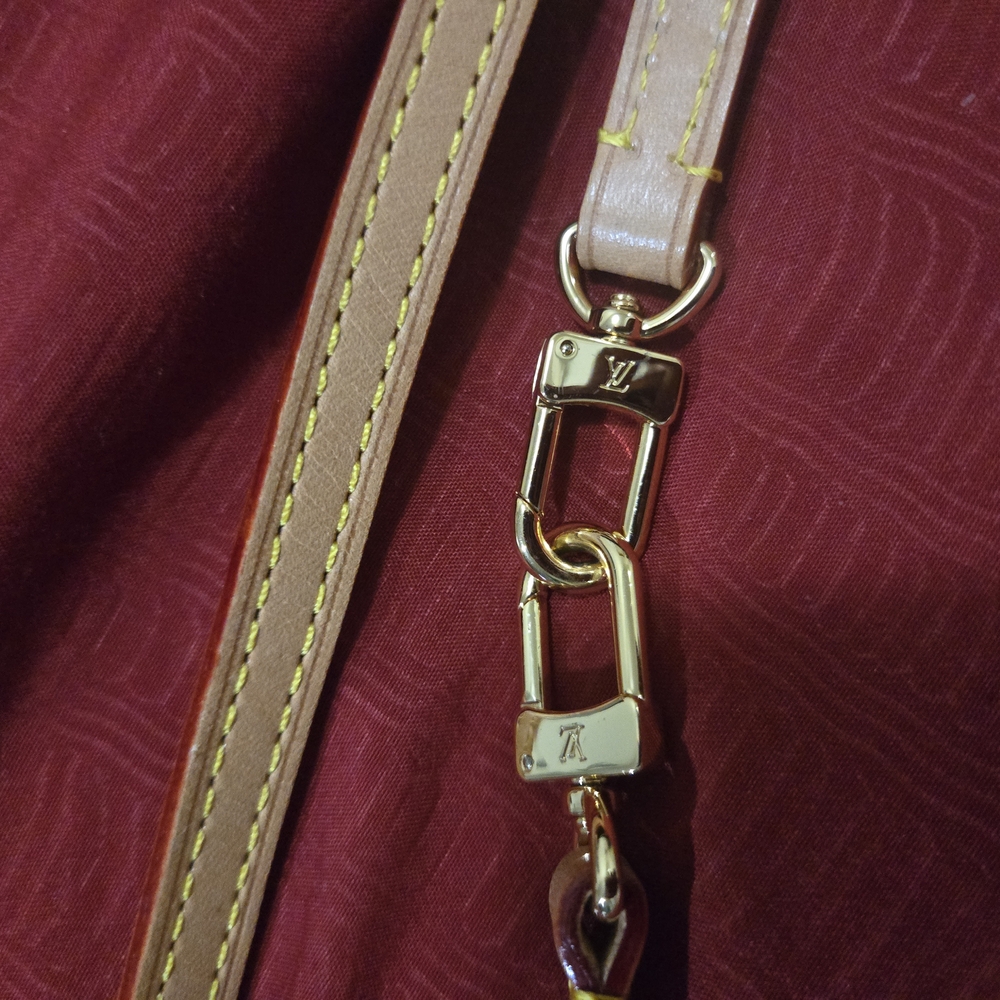 Louis Vuitton Tan and Red Strap with Gold Accents
